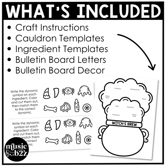 Halloween Music Craft Music Bulletin Board Elementary Music Dynamics Sub Plans
