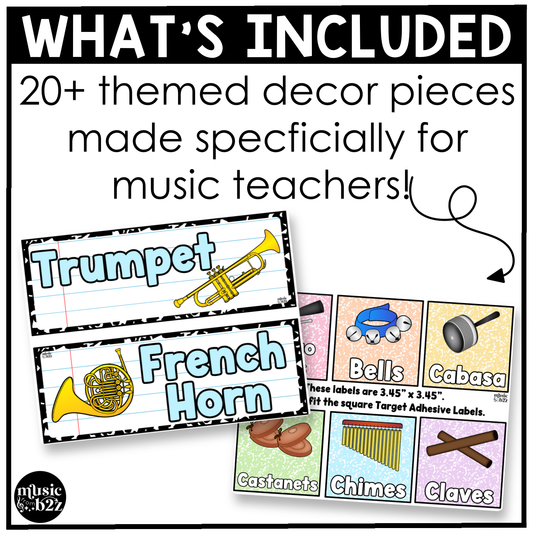 Pastel Composition Music Classroom Decor BUNDLE Music Posters Bulletin Board