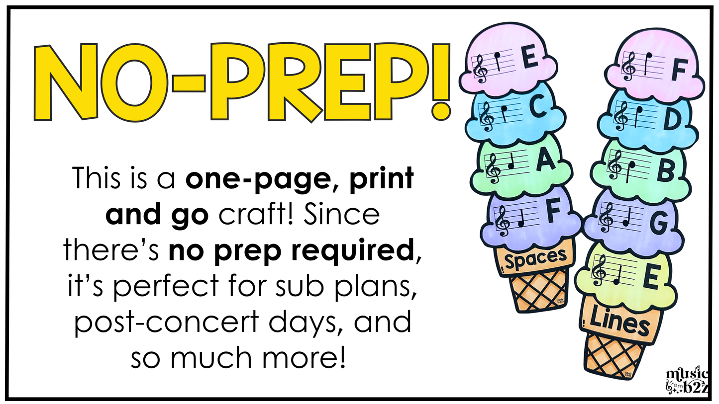 Summer Music Craft Music Bulletin Board Summer Music Sub Plans Treble Clef