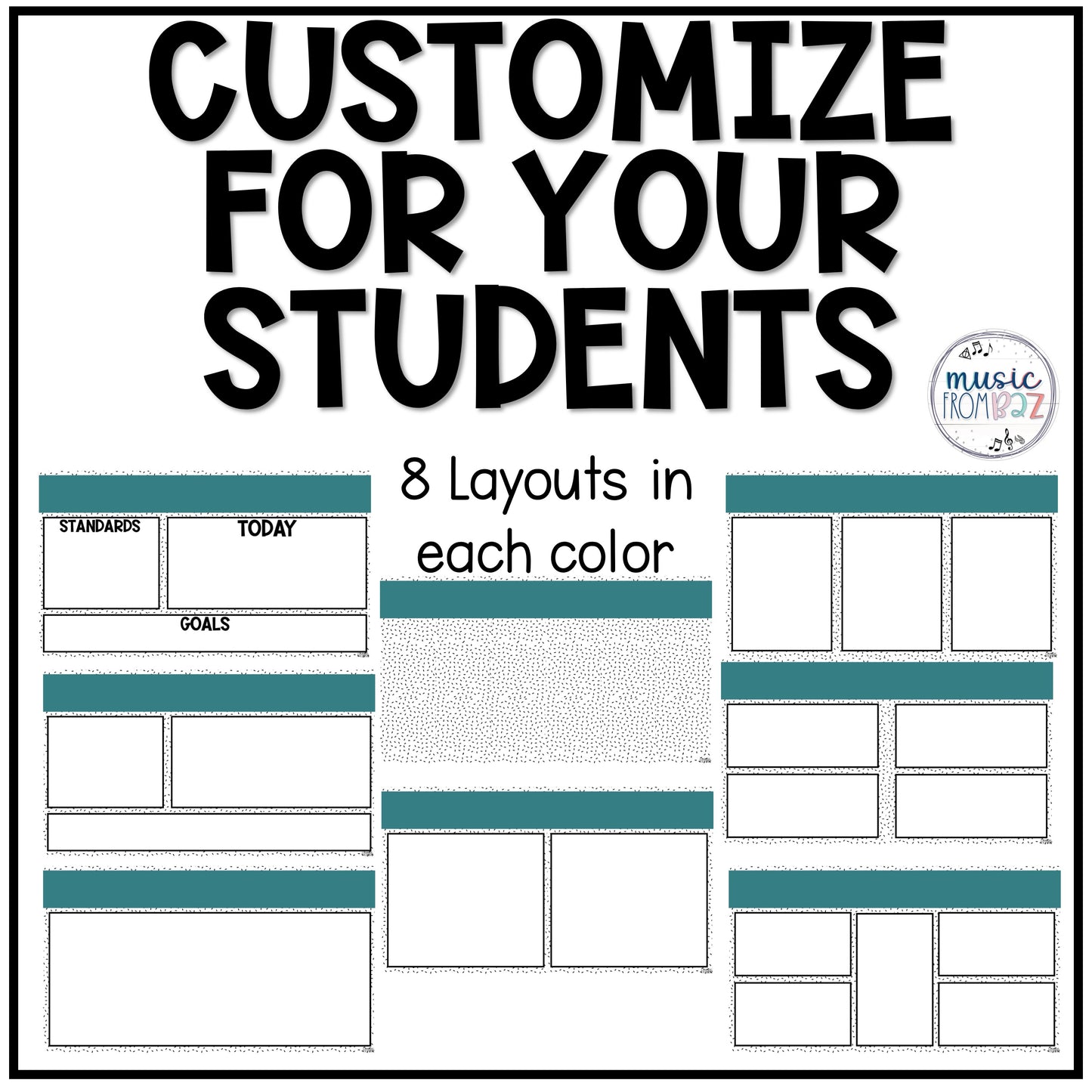 Editable Daily Agenda Google Lesson Slides Music Classroom Decor Modern Oasis