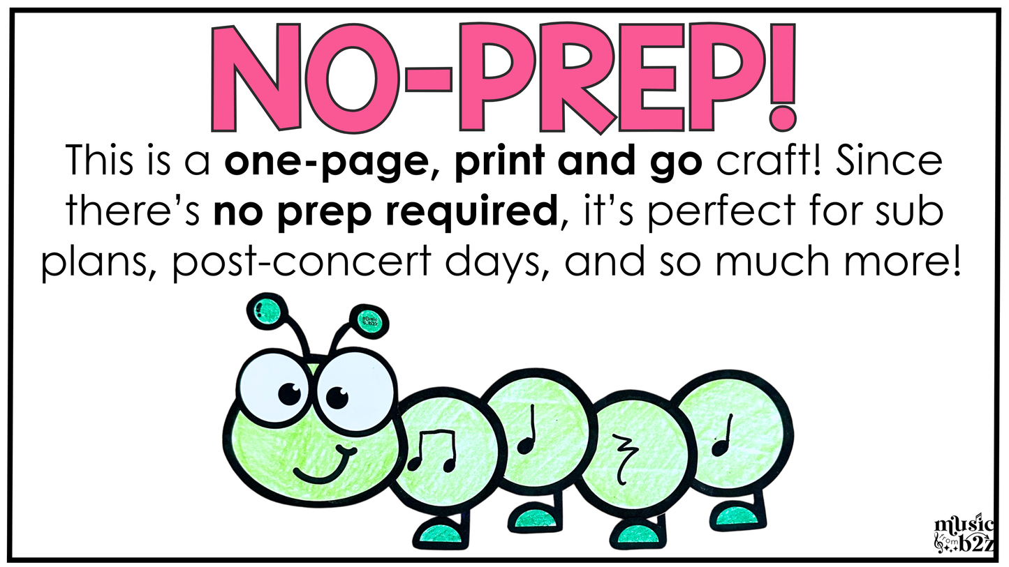 Spring Music Craft Music Bulletin Board Spring Music Sub Plans Rhythm Craft