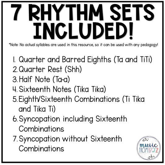 Halloween Rhythm Write the Room Elementary Music Game & Scavenger Hunt
