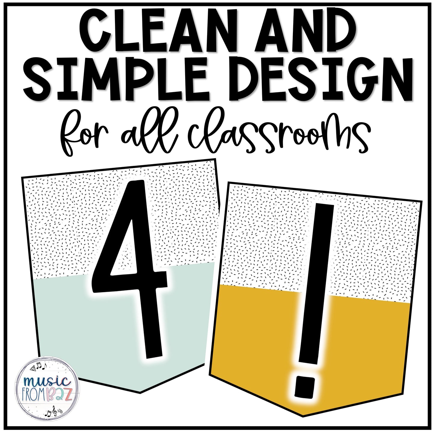 Music Classroom Decor - Letter Banners - Modern Oasis