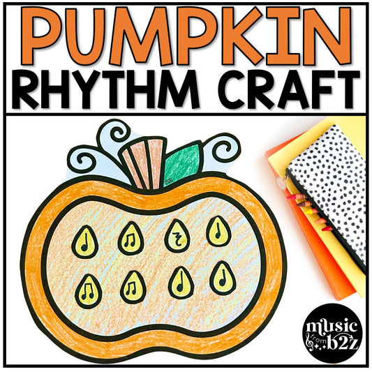 Fall Music Rhythm Craft Fall Music Activities Pumpkin Craft Elementary Music