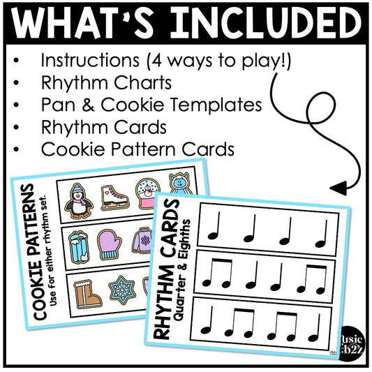 Winter Rhythm Cookies Elementary Music Activity Centers Game Craft Composition