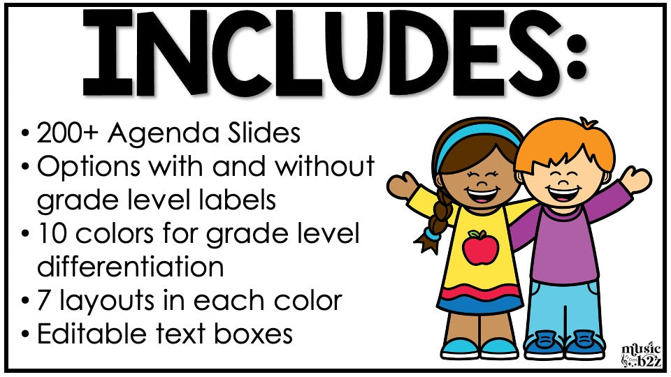 Daily Agenda Slides Google Slides Elementary Music Lesson Plan Template Editable