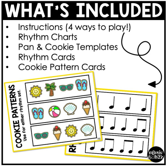 Summer Rhythm Cookies Elementary Music Centers Game Craft Composition