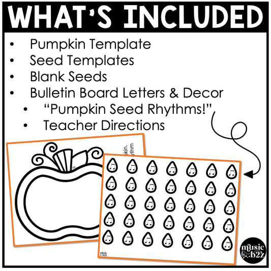 Fall Music Rhythm Craft Fall Music Activities Pumpkin Craft Elementary Music