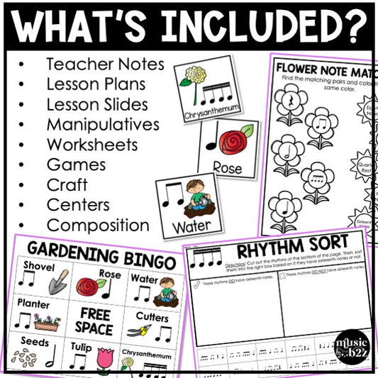 Sixteenth Notes Unit Elementary Music Lesson Activity Composition Worksheets