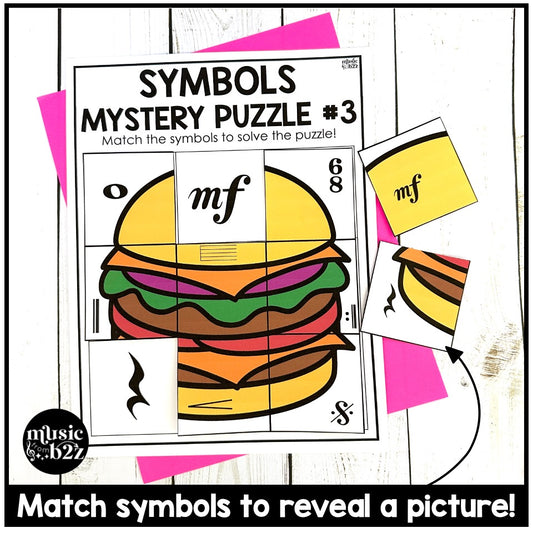 Music Symbols Mystery Puzzles Elementary Music Centers Sub Plans Activities