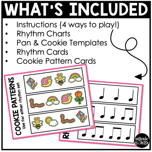 Spring Rhythm Cookies Elementary Music Centers Game Craft Composition