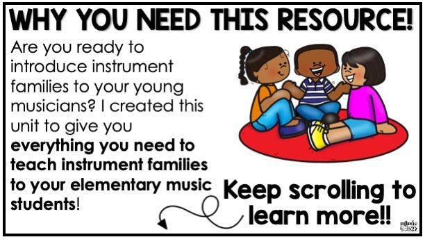 Instrument Families Orchestra Unit Elementary Music Curriculum Lesson Activity