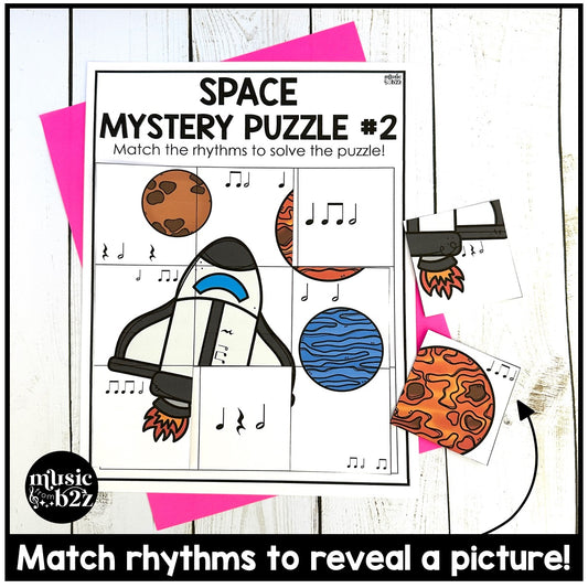 Half Note Rhythm Mystery Puzzles Elementary Music Centers Sub Plans Activity