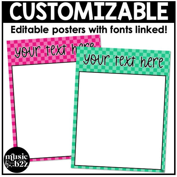 Week in Focus Wall I Can Statement Posters Elementary Music Classroom Decor