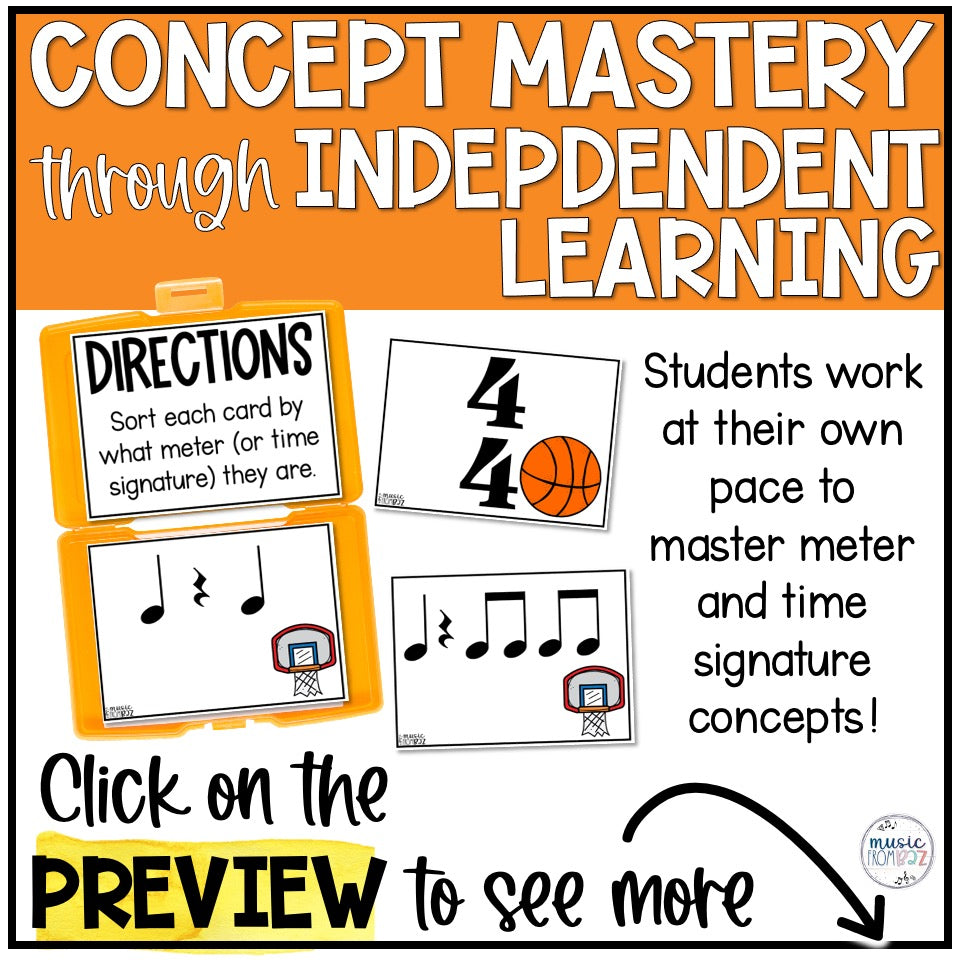 March Music Madness | Meter Music Sorting Activity | Time Signature Centers