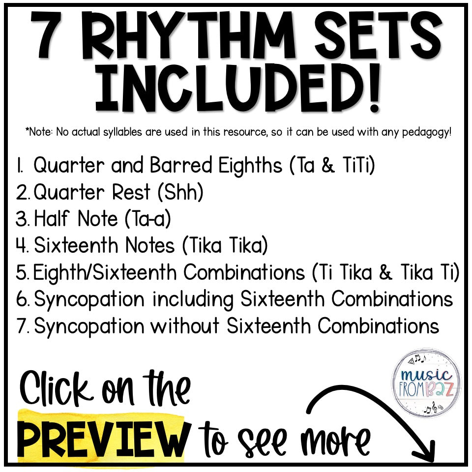 Winter Music Activities - Write the Room - Music Rhythm Worksheet - Music Lesson