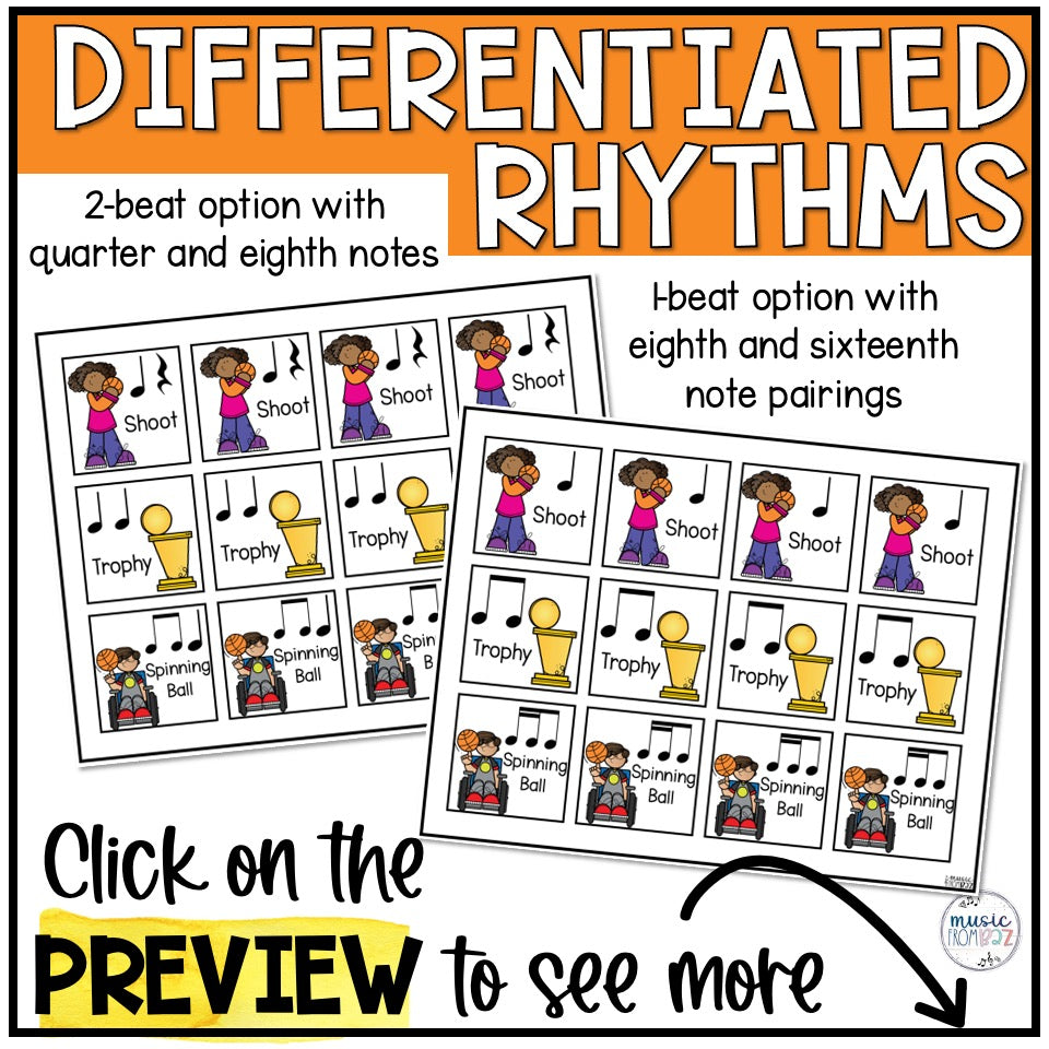March Music Madness | Meter Activity Lesson | Composition Cards & Beat Strips