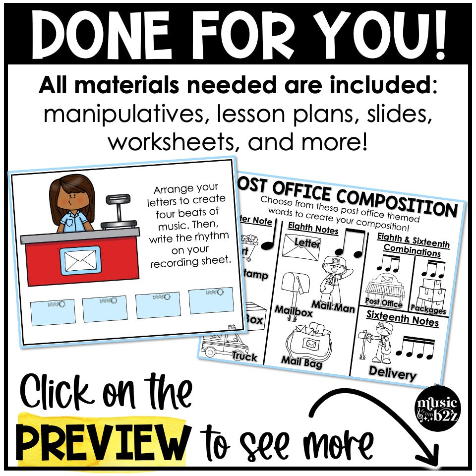 Eighth & Sixteenth Note Unit Elementary Music Lesson Activity Worksheets Games