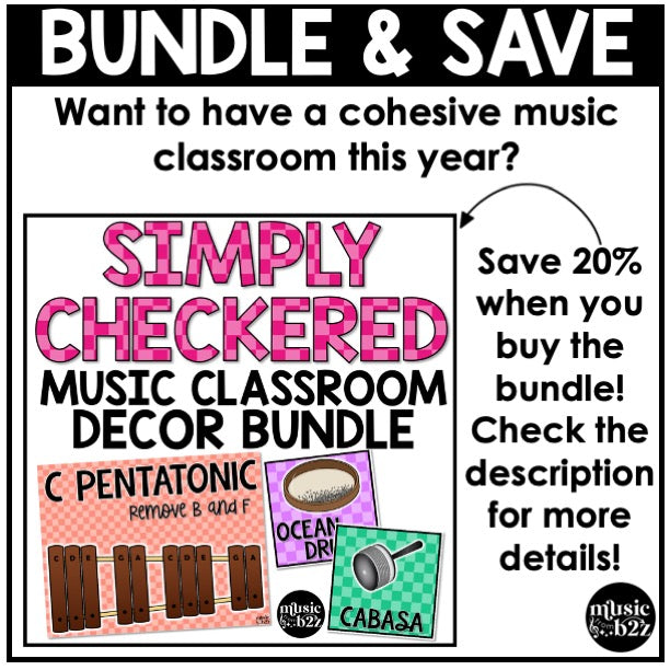 Treble Clef Bulletin Board Elementary Music Classroom Decor Lines & Spaces