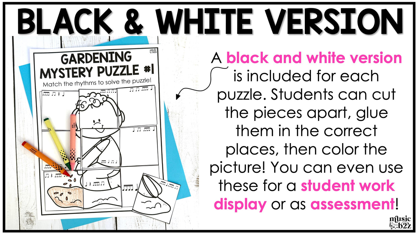 Sixteenth Notes Rhythm Mystery Puzzles Elementary Music Centers Sub Plans