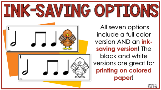 Thanksgiving Rhythm Write the Room Elementary Music Game & Scavenger Hunt
