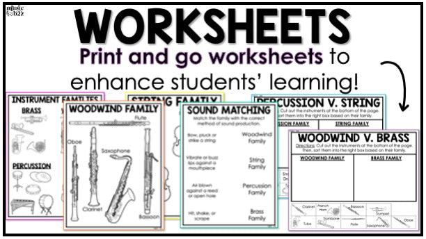 Instrument Families Orchestra Unit Elementary Music Curriculum Lesson Activity