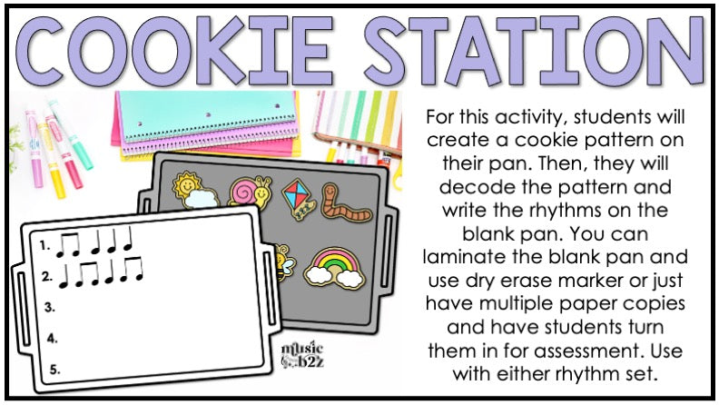 Seasonal Rhythm Cookies BUNDLE Elementary Music Centers Game Craft Composition
