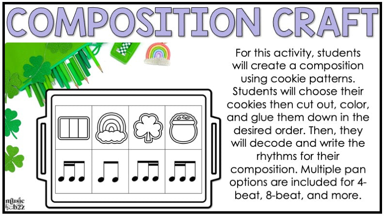 Seasonal Rhythm Cookies BUNDLE Elementary Music Centers Game Craft Composition