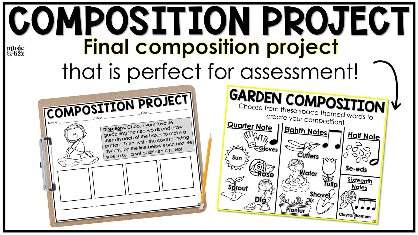 Sixteenth Notes Unit Elementary Music Lesson Activity Composition Worksheets