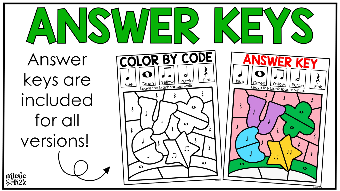 St. Patrick's Day Music Coloring Pages Rhythm Worksheets Music Color by Note