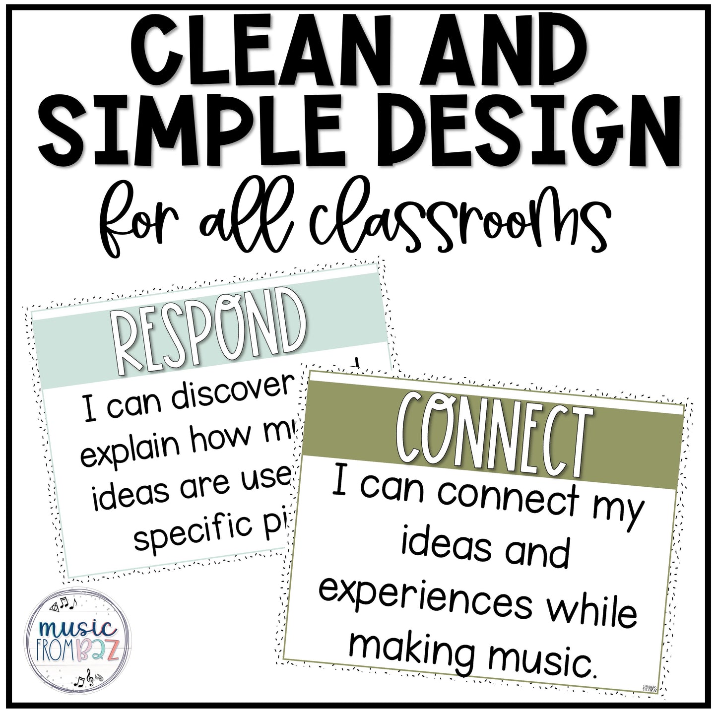 Music Classroom Decor - Music Standards Posters - Modern Oasis
