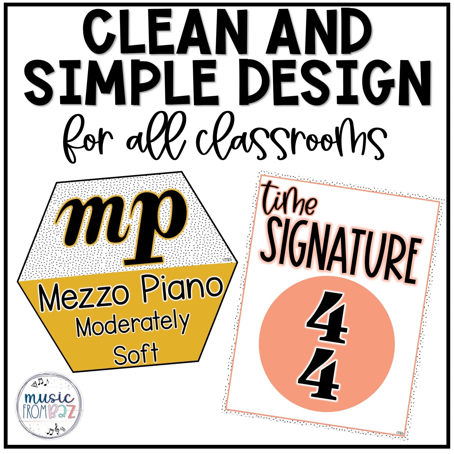 Music Classroom Decor - Music Symbols & Dynamics Posters - Modern Oasis