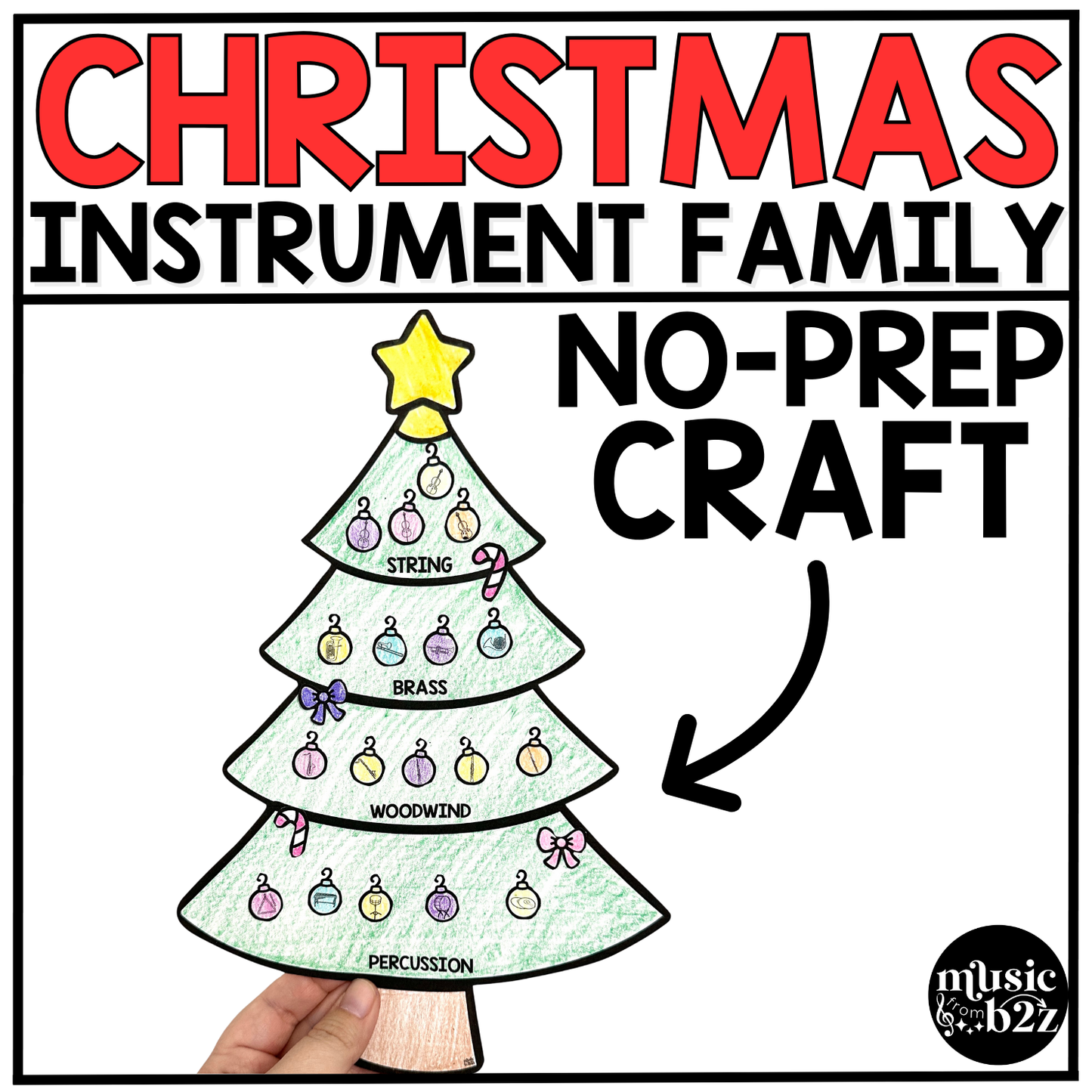 Christmas Music Craft Instrument Families Music Centers Music Sub Plans