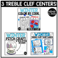 Winter Music Centers BUNDLE Winter Treble Clef Worksheets Music Games Sub Plans