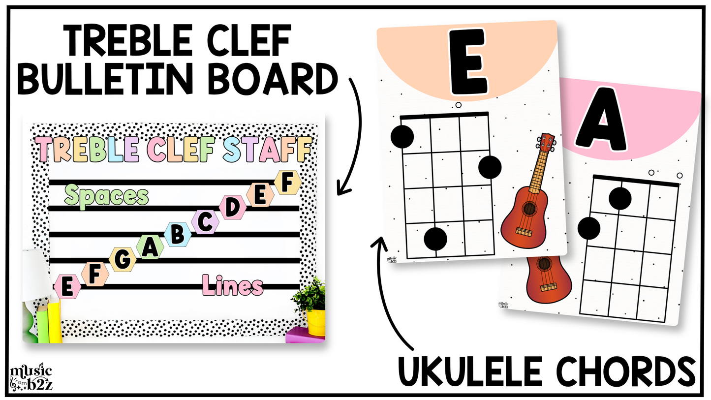 Pastel Music Classroom Decor BUNDLE Music Posters Bulletin Board