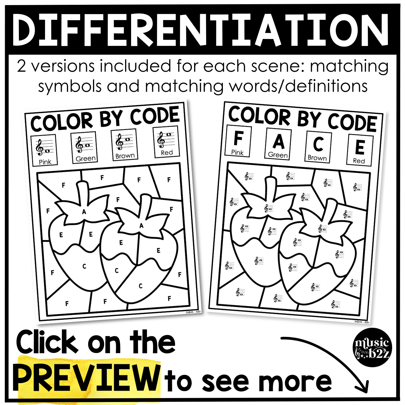 Valentine's Day Music Coloring Pages Color by Note Music Worksheets Treble Clef