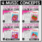 Valentine's Day Music Coloring Page BUNDLE Color by Note Music Worksheets