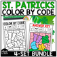 St. Patrick's Day Music Coloring Page BUNDLE Color by Note Music Worksheets