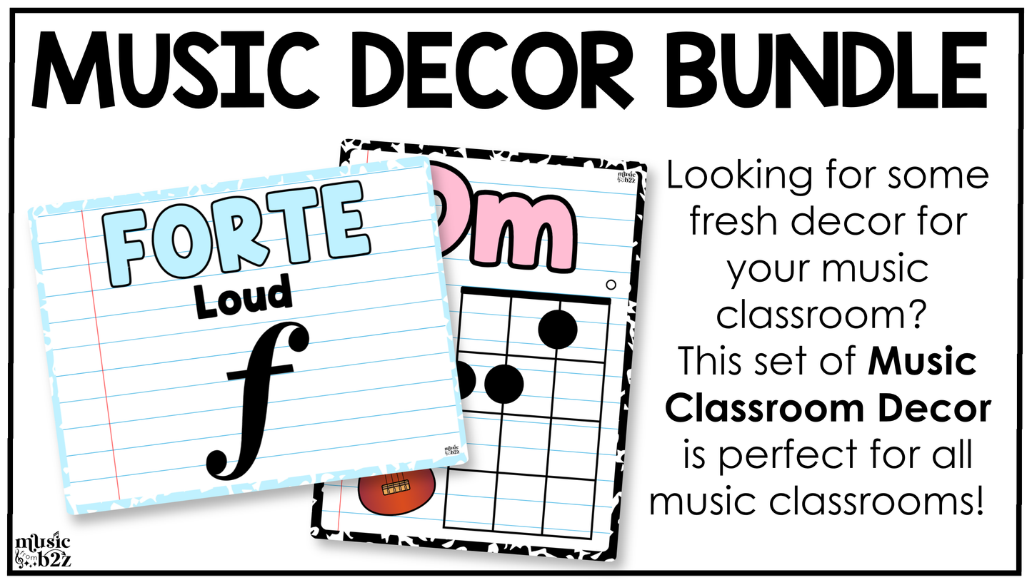 Pastel Composition Music Classroom Decor BUNDLE Music Posters Bulletin Board