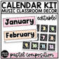 Pastel Composition Notebook Calendar Editable Elementary Music Classroom Decor