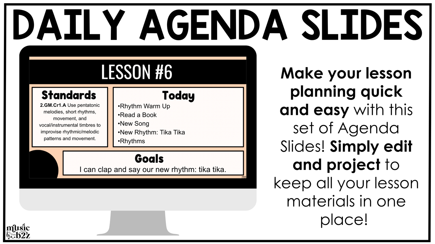 Pastel Daily Agenda Slides Google Slides Elementary Music Lesson Plan Template
