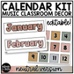 Neutral Calendar Kit Editable Elementary Music Classroom Decor Calendar Pieces