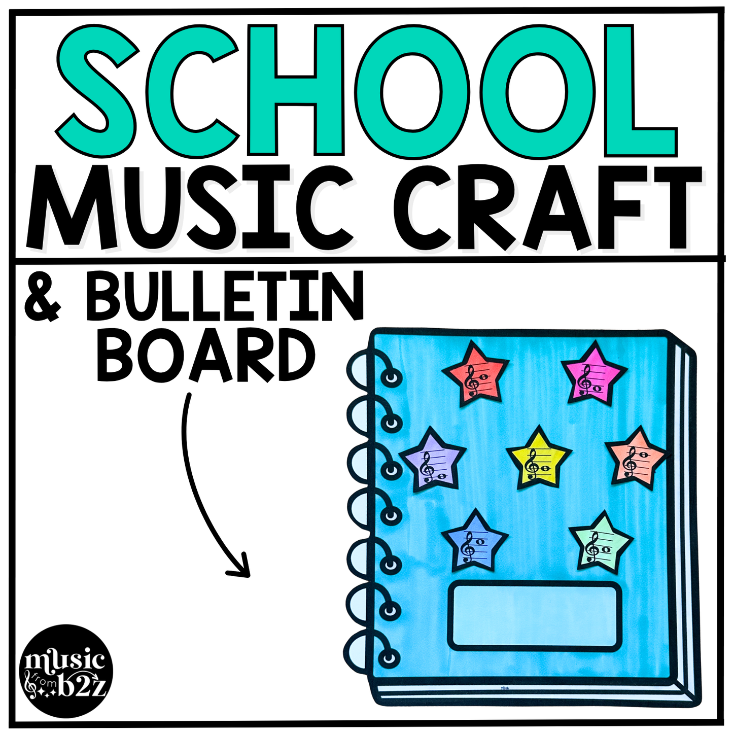 Back to School Music Craft Music Bulletin Board Elementary Music Treble Clef