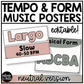 Neutral Music Tempo & Form Posters Elementary Music Classroom Decor Editable