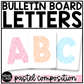 Pastel Composition Bulletin Board Letters Numbers Symbols Elementary Music Classroom Decor