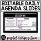 Pastel Composition Daily Agenda Slides Google Slides Elementary Music Lesson Plan Template