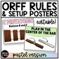 Pastel Orff Instrument Rules & Setups Posters Elementary Music Classroom Decor