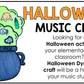 Halloween Music Craft Music Bulletin Board Elementary Music Dynamics Sub Plans