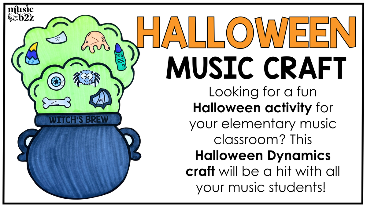 Halloween Music Craft Music Bulletin Board Elementary Music Dynamics Sub Plans