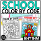 Back to School Music Coloring Pages Rhythm Worksheets Music Color by Note